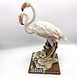 Giuseppe Armani Figurine Florence Flamingos Model 0969-C Signed Made In Italy