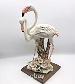 Giuseppe Armani Figurine Florence Flamingos Model 0969-C Signed Made In Italy