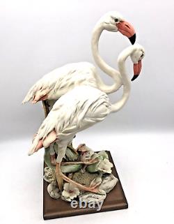 Giuseppe Armani Figurine Florence Flamingos Model 0969-C Signed Made In Italy