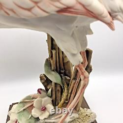 Giuseppe Armani Figurine Florence Flamingos Model 0969-C Signed Made In Italy