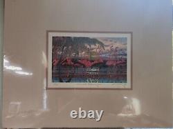 HUA-YAO TUNG SUNSET FLAMINGO LE 10/200 Hand Signed Lithograph