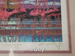 HUA-YAO TUNG SUNSET FLAMINGO LE 10/200 Hand Signed Lithograph