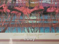 HUA-YAO TUNG SUNSET FLAMINGO LE 10/200 Hand Signed Lithograph