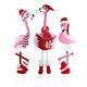 Haute Decor Christmas Yard Decoration Metal Ground Stake Flamingo Bird Trio Pink