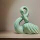 Jaru Flamingo Vtg Seafoam Pottery Statue 13in Bird Modern Sculpture Ceramic Rare