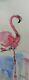 Jose Trujillo Pink Flamingo Expressionist Abstract 24 Tall Acrylic Painting Coa