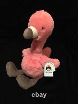 Jellycat Bashful Flamingo Soft Toy Pink Medium Plush New Gray Bird Comforter New