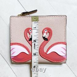 Kate Spade Flamingo Bifold Wallet Small Pink By The Pool Leather