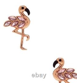 Kate Spade Flamingo Earrings NWT Rose Gold Witty Plumy Bird
