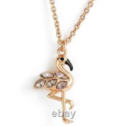 Kate Spade Flamingo Necklace NWT Birds the Word Witty Crystal Plumy Fun! ++