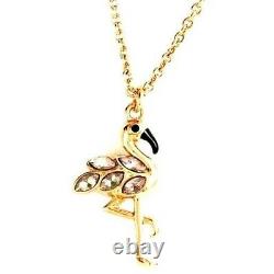 Kate Spade Flamingo Necklace NWT Birds the Word Witty Crystal Plumy Fun! ++