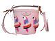 Kate Spade Pippa Flock Party Flamingo Leather Small Bucket Bag Retail $399