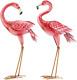 Kircust Flamingo Garden Statues And Sculptures, Metal Birds Yard Art Outdoor Sta