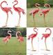 Kircust Flamingo Garden Statues And Sculptures, Metal Birds Yard Art Pink