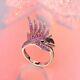 Lab Created Sapphire 2ct Round Cut Flamingo Engagement Ring 14k Rose Gold Plated