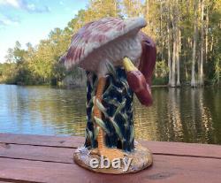 Large 20 Pink Flamingo Ceramic Statue 20 Vintage MCM Old Florida Vtg