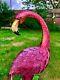 Large Metal Pink Garden Pond Flamingo Party Ornaments Decoration Free Standing
