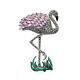 Large Sterling Silver Flamingo Pink Bird Pin With Pink Cz, Marcasite & Enamel