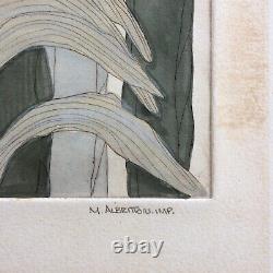 Limited Edition 4/10 Margaret Albritton Etching Shell Sea Grass Artist Proof