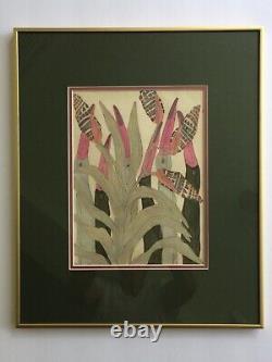 Limited Edition 4/10 Margaret Albritton Etching Shell Sea Grass Artist Proof