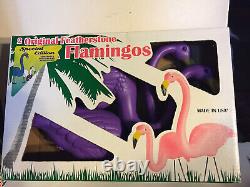 Lot 8 Flamingos Yard Decorations Don Featherstone Plus others Purple Blue Pink
