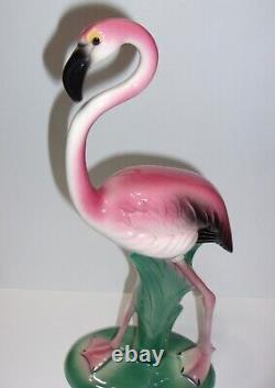 Maddux of California Pottery Pink Flamingo Standing 11.75 Tall Figurine No Dmg