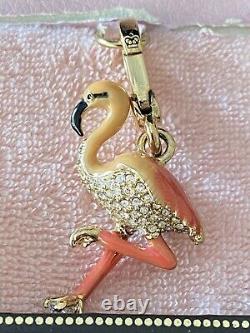 NWT Juicy Couture coral Flamingo with enamel and crystals. Standing in one foot