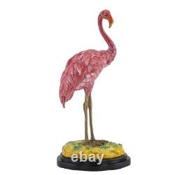 New FIGURAL PORCELAIN AND BRONZE ORMOLU FLAMINGO BIRD figurine sculpture