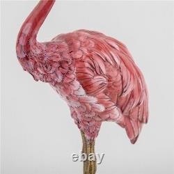 New FIGURAL PORCELAIN AND BRONZE ORMOLU FLAMINGO BIRD figurine sculpture