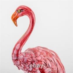 New FIGURAL PORCELAIN AND BRONZE ORMOLU FLAMINGO BIRD figurine sculpture