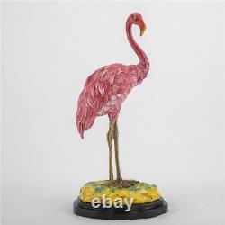 New FIGURAL PORCELAIN AND BRONZE ORMOLU FLAMINGO BIRD figurine sculpture