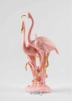 New Lladro The Flamingos Pink Sculpture #9675 Brand Nib Large Bird Save$$ F/sh