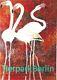 Original Vintage Poster Berlin Zoo Pink Flamingos 1965