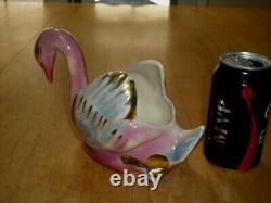 PINK FLAMINGO BIRD, Decorative Ceramic Statue / Figurine, VINTAGE USA #1960 yrs