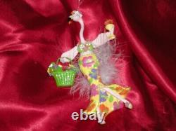 PINK FLAMINGO FLIRTY FEATHERS ORNAMENT BIRD OF PARADISE (TAG and BOX)