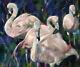 Print Pink Flamingos Bird Feathers Marsh Tropical Art Mary Sparrow