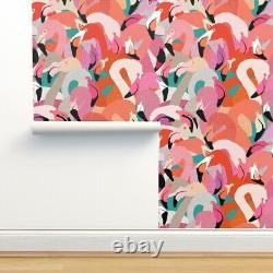 Peel-and-Stick Removable Wallpaper Flamingo Florida Resort Bird Tropical