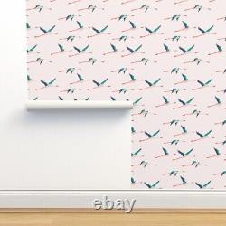 Peel-and-Stick Removable Wallpaper Flamingos In Flight Flamingo Flying Birds