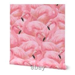 Peel-and-Stick Removable Wallpaper Vintage Flamingo Pink Birds Flamingos Island