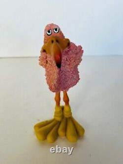 Pink Flamingo Bobble Head Nodder anthropomorphic bobblehead figurine SIGNED doug