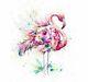 Pink Flamingo Tropical Bird Abstract Flower Diamond Painting Kit Embroidery Art