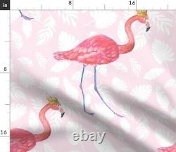 Pink Flamingo Tropical Summer Time 100% Cotton Sateen Sheet Set by Spoonflower