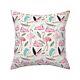 Pink Flamingo Wild Life Throw Pillow Cover W Optional Insert By Roostery