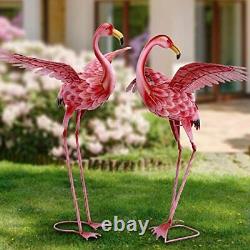 Pink Flamingo Yard Decorations, Tall Birds Garden Statues and Large