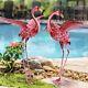 Pink Flamingo Yard Decorations, Tall Birds Garden Statues And Large