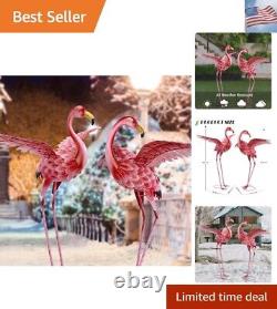 Pink Flamingo Yard Decorations, Tall Birds Garden Statues and Sculptures, Met