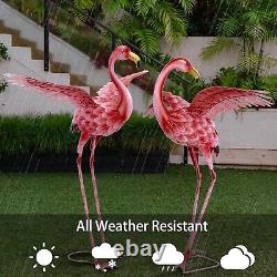 Pink Flamingo Yard Decorations, Tall Birds Garden Statues and Sculptures, Met