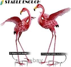 Pink Flamingo Yard Decorations, Tall Birds Garden Statues and Sculptures, Met