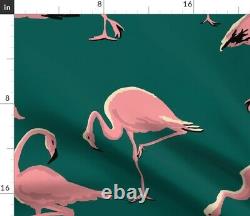 Pink Flamingos Birds Tropical Animals And Sateen Duvet Cover by Roostery