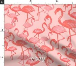 Pink Painted Flamingo Tropical Beach 100% Cotton Sateen Sheet Set by Roostery